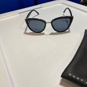Quay Australia Black Cat-Eye Sunglasses
